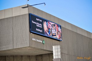 Flashbus Tour signage on the Atlanta, GA center