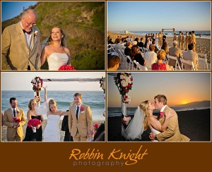 Sunset restaurant beach wedding in malibu, ca